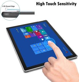 img 2 attached to 🔒 Premium Megoo Screen Protector for Surface Pro 6 12.3 Inch - Tempered Glass, Scratch-Resistant & Easy Installation - Compatible with Surface Pro 5 & Pro 4