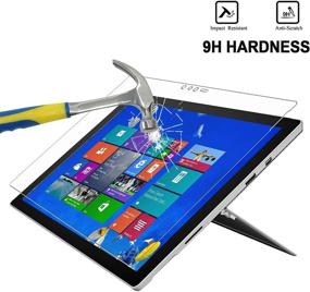img 3 attached to 🔒 Premium Megoo Screen Protector for Surface Pro 6 12.3 Inch - Tempered Glass, Scratch-Resistant & Easy Installation - Compatible with Surface Pro 5 & Pro 4