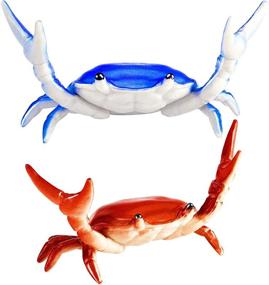 img 4 attached to 🦀 Adorable Red and Blue Crab Pen Holder: Organize Your Stationery with this Cute Weightlifting Crabs Pen Stand