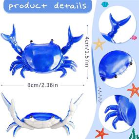 img 3 attached to 🦀 Adorable Red and Blue Crab Pen Holder: Organize Your Stationery with this Cute Weightlifting Crabs Pen Stand