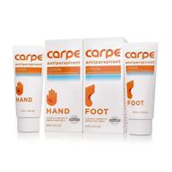 👐 carpe antiperspirant hand and foot lotion package deal - stop sweaty hands and feet, save 17%, dermatologist-recommended, popular choice logo