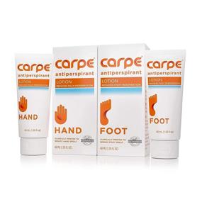 img 4 attached to 👐 Carpe Antiperspirant Hand and Foot Lotion Package Deal - Stop Sweaty Hands and Feet, Save 17%, Dermatologist-Recommended, Popular Choice