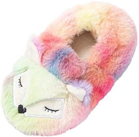 img 3 attached to 🦁 Plush Cartoon Animals Toddler Slippers - Ideal Boys' Shoes for Cozy Comfort