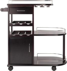 img 3 attached to 🛒 Winsome Trading, Inc. Jimmy Cart: Convenient and Stylish Espresso Storage Solution