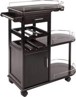 🛒 winsome trading, inc. jimmy cart: convenient and stylish espresso storage solution logo