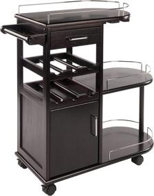 img 4 attached to 🛒 Winsome Trading, Inc. Jimmy Cart: Convenient and Stylish Espresso Storage Solution