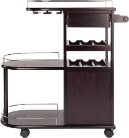 img 2 attached to 🛒 Winsome Trading, Inc. Jimmy Cart: Convenient and Stylish Espresso Storage Solution