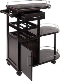 img 1 attached to 🛒 Winsome Trading, Inc. Jimmy Cart: Convenient and Stylish Espresso Storage Solution