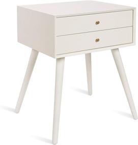 img 4 attached to Kate Laurel Finco Nightstand Drawers Furniture for Accent Furniture