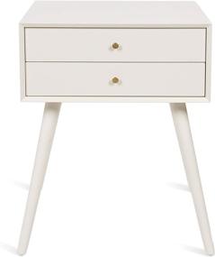 img 1 attached to Kate Laurel Finco Nightstand Drawers Furniture for Accent Furniture