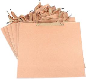 img 3 attached to 👜 Convenient and Stylish Brown Kraft Paper Bags with Handles for Effortless Gift Wrapping Supplies