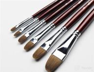 img 1 attached to 🖌️ BOSOBO Paint Brushes Set - 2 Packs of 20 Round Pointed Tip Nylon Hair Artist Acrylic Paint Brushes for Acrylic Oil Watercolor, Face Nail Art, Miniature Detailing & Rock Painting - Black review by Christopher Landeros