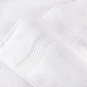 img 2 attached to 🛀 Snow White Turkish Cotton 6 Piece Towel Set: Hotel & Spa Quality, Absorbent & Soft Decorative Kitchen & Bathroom Sets