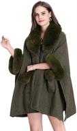 folobe women cloak poncho black women's clothing and coats, jackets & vests logo