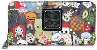 🎃 loungefly nightmare before christmas character zip around wallet logo