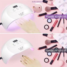 img 2 attached to 💅 Efficient 72W UV LED Nail Lamp by Wisdompark: Professional Nail Dryer for Gel Polish - 3 Timers, Large Size