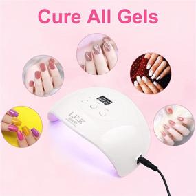 img 3 attached to 💅 Efficient 72W UV LED Nail Lamp by Wisdompark: Professional Nail Dryer for Gel Polish - 3 Timers, Large Size