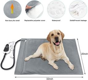 img 3 attached to 🔥 Large Pet Heating Pad - Electric Warming Mat for Dogs and Cats with Auto Power Off - Indoor Dog Cat Heating Pad for Optimal Comfort