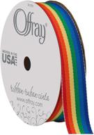 offray rainbow ribbon 8 inch 9 feet logo