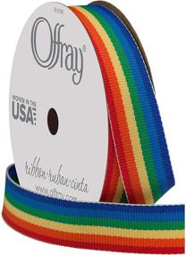 img 3 attached to Offray Rainbow Ribbon 8 Inch 9 Feet