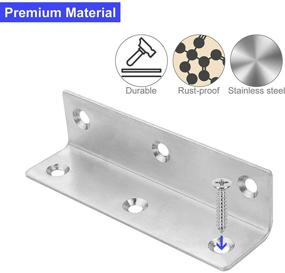 img 2 attached to 🔩 Versatile and Durable Stainless Brackets for Cabinets and Furniture - 100X25X2mm