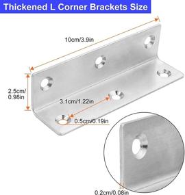 img 3 attached to 🔩 Versatile and Durable Stainless Brackets for Cabinets and Furniture - 100X25X2mm