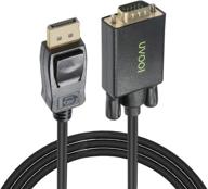 🔌 high-quality 10ft displayport to vga cable: uvooi gold plated male to male adapter logo