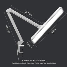 img 2 attached to 💡 Bemelux LED Architect Desk Lamp with Clamp, Adjustable Metal Swing Arm, 2000 Lumens Dimming Office Table Lamp for Task Work, Drafting, Reading Desktop, 234PCS Bright LEDs, 24W, 5 Color Temperatures Workbench Lamp