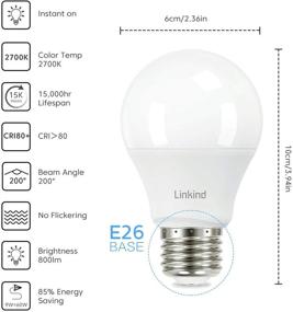 img 3 attached to Linkind Не Диммируемая LED-лампа: Стандартная замена для энергосберегающего освещения