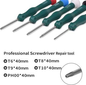 img 1 attached to 🔧 9 in 1 Torx Security Screwdriver Repair Tool Kit for Xbox One/Xbox 360/PS3/PS4/PS5 Controller - Including Brush, Tweezers & Opening Pry Tools - JAOYSTII T6 T8 T9 T10 Xbox One Screwdriver Set