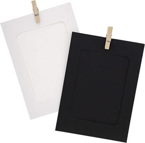 img 2 attached to 🖼️ Juvale DIY Hanging Kit - Cardboard Paper Picture Frames (50 Pack) 4x6 Inch, Black and White