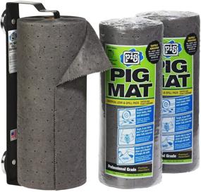 img 1 attached to Convenient New Pig 57703 Universal Mat Plus Dispenser Combo Pack - The Perfect Absorbent Solution