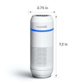 img 4 attached to Munchkin Portable Air Purifier: Advanced 4-Stage True HEPA Filtration System, Eliminates 99.7% of Micro-Pollutants on the Go!