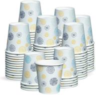 🌸 convenient pack of 300 small paper cups - ideal for mouthwash and bathroom use – floral pattern logo