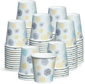 img 4 attached to 🌸 Convenient Pack of 300 Small Paper Cups - Ideal for Mouthwash and Bathroom Use – Floral Pattern