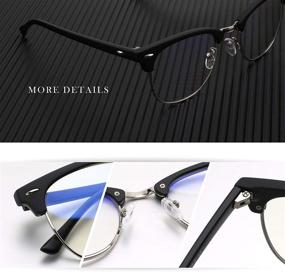 img 1 attached to 👓 ANYLUV Blue Light Blocking Glasses: Classic Semi Rimless Clear Lens Solution to Eye Strain in Computer Gaming – Ideal for Men and Women