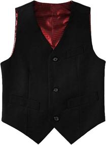 img 1 attached to Burgundy Toddler Wedding Outfit Dresswear Boys' Clothing, Suits & Sport Coats