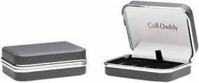 img 1 attached to Tuxedo Black Enamel Cufflinks Formal