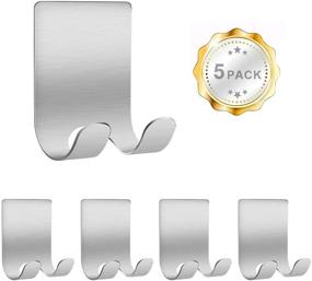 img 4 attached to 🧼 APTGAGA 5 Pack - Stainless Steel Razor Holder for Shower & Bathroom | Heavy Duty Shaver Hooks for Plug, Robe, Towel, Loofah, Bathrobe Coat - Wall Hanger Stands