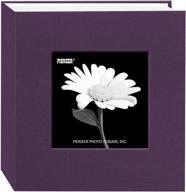 📷 пионерский альбом для фотографий "wildberry purple" на 100 карманов с тканевой обложкой логотип
