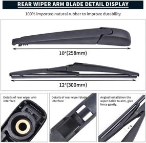 img 2 attached to MIKKUPPA Rear Wiper Arm Blade Replacement for Toyota Matrix 2009-2013, Highlander 2008-2013 - All Season Natural Rubber Back Windshield Cleaning Window Assembly
