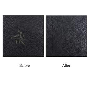 img 2 attached to 🚘 Vowcarol Leather Repair Kits for Couches and Cars - Super-Thin Black Vinyl Patches - 2 PCS