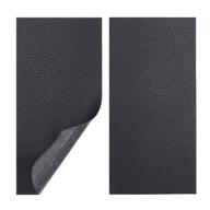 🚘 vowcarol leather repair kits for couches and cars - super-thin black vinyl patches - 2 pcs logo