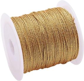 img 2 attached to ✨ Airssory 25m/82ft Gold Metallic Cord Tinsel String - Perfect for Jewelry Making, Christmas Ornaments, Gift Tags, Sewing & Crafts