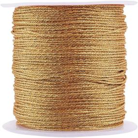 img 4 attached to ✨ Airssory 25m/82ft Gold Metallic Cord Tinsel String - Perfect for Jewelry Making, Christmas Ornaments, Gift Tags, Sewing & Crafts