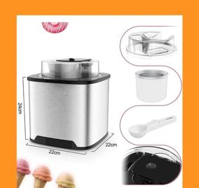 img 3 attached to 🍦 Electric Ice Cream Maker 2 QT | Homemade Gelato, Sorbet, & Frozen Yogurt Machine for Perfect Ice Cream