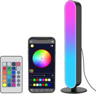 🌈 apekx smart rgb led lighting bar - ambient spotlight lamp stand for indoor gaming room, bookshelf, painting, tv stand decoration - remote control included (black) логотип