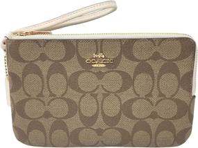 img 4 attached to 💼 Stylish and Convenient: COACH Signature PVC Double Zip Wallet