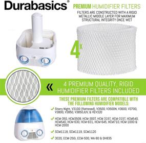 img 3 attached to 💧 Durabasics 4 Pack Compatible Protec, Kaz & Vicks Humidifier Replacement Filter Model WF2: High-Quality Filters for Protec, Vicks Starry Night, and Vicks Humidifiers