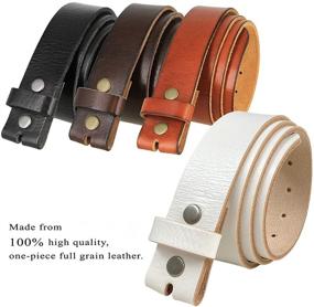 img 3 attached to 👔 Classic Vintage Grain Leather Strap Belts for Men - BS040 Men's Accessories Collection